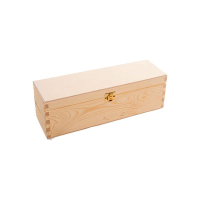 Pedido personalizado Aceptado Impresión en serigrafía Incompleta Caja de madera de madera de pino para vino