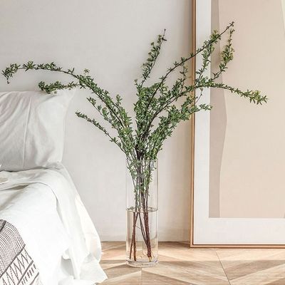 Vaso de vidrio grande y transparente para decoración en todas las estaciones de año