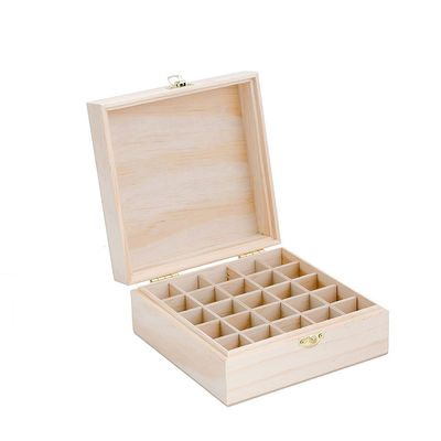 Caja de paquetes de madera con divisores para almacenamiento de aceites esenciales de gran tamaño