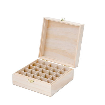 Caja de paquetes de madera con divisores para almacenamiento de aceites esenciales de gran tamaño