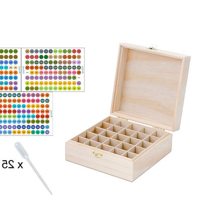 Caja de paquetes de madera con divisores para almacenamiento de aceites esenciales de gran tamaño
