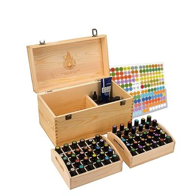 Caja de madera hecha a mano para aceites esenciales personalizable y acepta pedidos personalizados