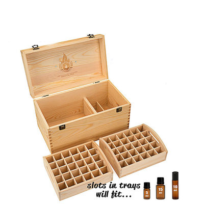 Caja de madera hecha a mano para aceites esenciales personalizable y acepta pedidos personalizados