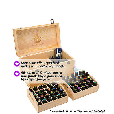 Caja de madera hecha a mano para aceites esenciales personalizable y acepta pedidos personalizados