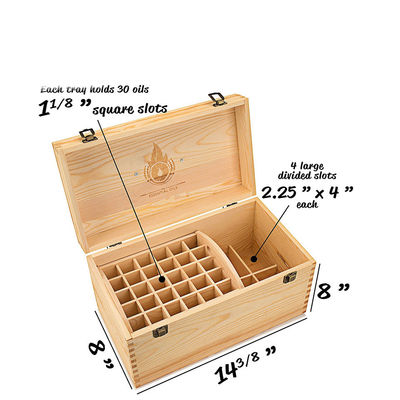 Caja de madera hecha a mano para aceites esenciales personalizable y acepta pedidos personalizados