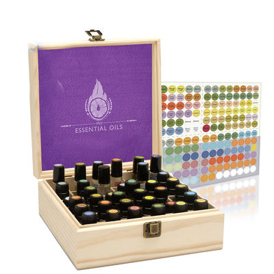 Embalaje sin terminar Caja de aceite esencial de madera Doterra con logotipo personalizado aceptable