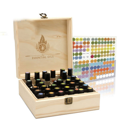 Embalaje sin terminar Caja de aceite esencial de madera Doterra con logotipo personalizado aceptable