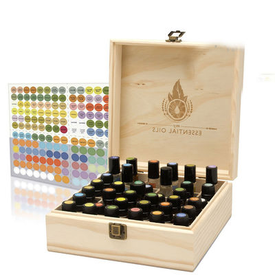 Embalaje sin terminar Caja de aceite esencial de madera Doterra con logotipo personalizado aceptable