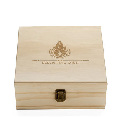 Embalaje sin terminar Caja de aceite esencial de madera Doterra con logotipo personalizado aceptable