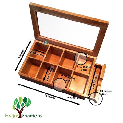 Caja de variedad de té de madera de pino en color personalizado para la colección de té