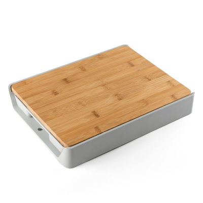 Tabla de corte rectangular de color natural de bambú para cortar fácilmente