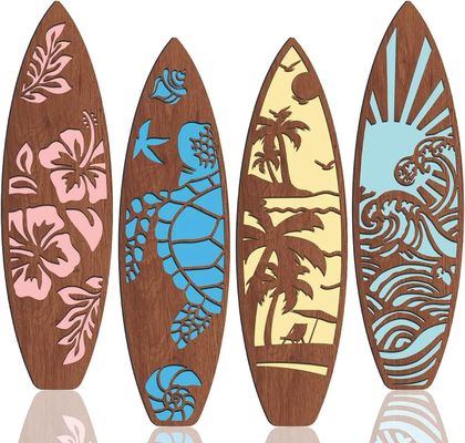 Tablas de surf tropicales hawaianas de verano Decoración para la pared como su petición fiesta Arte de playa