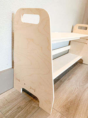 Muebles de madera Montessori desmontables para niños Banco de zapatos en sala de estar Sala de juegos