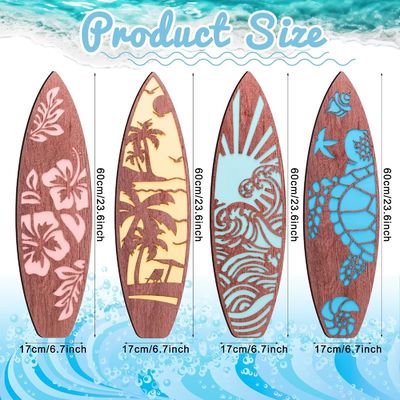 Tablas de surf tropicales hawaianas de verano Decoración para la pared como su petición fiesta Arte de playa