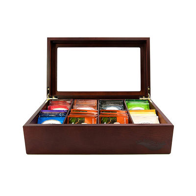 Delicado estilo vintage moderna pequeña caja de té de madera hecha a mano y pedido personalizado aceptado