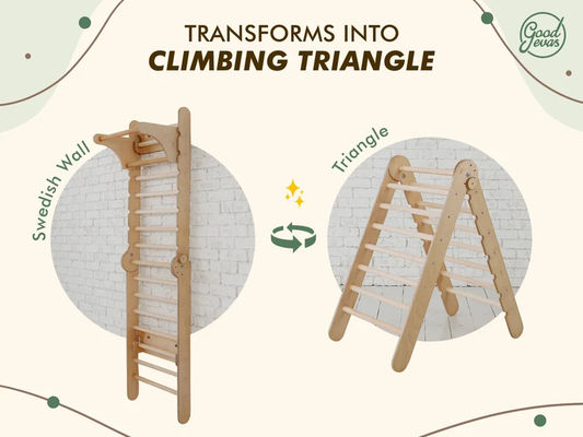 Montessori Alpinista Parque de juegos para niños con logotipo personalizado y juguete de aprendizaje para niños