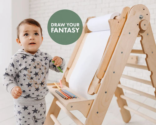 Montessori Alpinista Parque de juegos para niños con logotipo personalizado y juguete de aprendizaje para niños