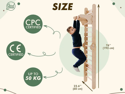 Montessori Alpinista Parque de juegos para niños con logotipo personalizado y juguete de aprendizaje para niños