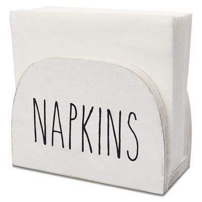 Portador de servilleta quemado a medida para encimeras de cocina 15x11x7.6cm de madera sólida de todas las estaciones