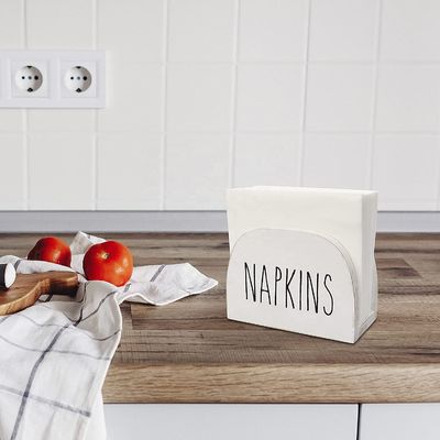 Portador de servilleta quemado a medida para encimeras de cocina 15x11x7.6cm de madera sólida de todas las estaciones