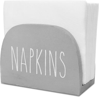 Portador de servilleta quemado a medida para encimeras de cocina 15x11x7.6cm de madera sólida de todas las estaciones