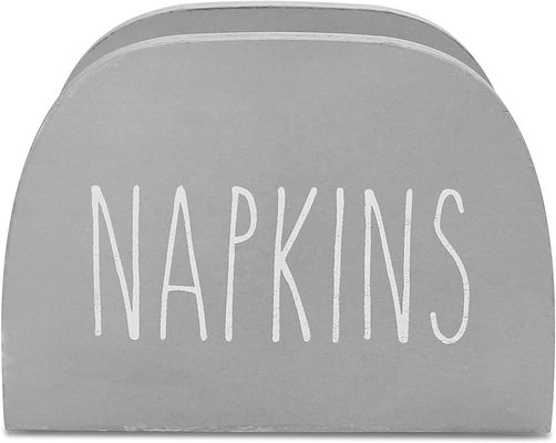 Portador de servilleta quemado a medida para encimeras de cocina 15x11x7.6cm de madera sólida de todas las estaciones