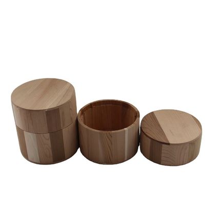 Manija pulida Logotipo personalizado Acceptable Jar de vela de madera de cedro con tapa de madera