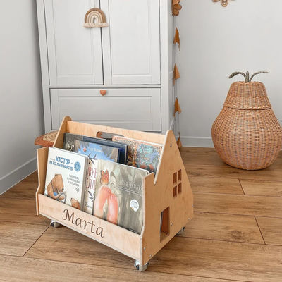 Estante de libros Montessori Muebles para el hogar Estante de libros personalizado para niños pequeños Estante de libros para niños