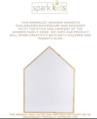 Tiendas de regalos Casa en forma de dibujo magnético Tablero de tiza Tablero blanco para estilo de diseño moderno