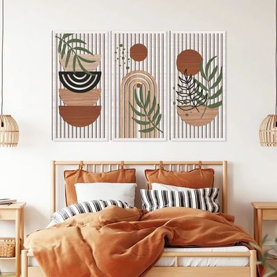 Decoración moderna Sol Luna Planta Naturaleza Decoración de pared para sala de estar con logotipo personalizado