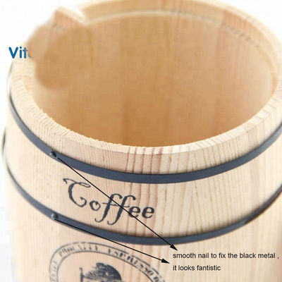 11.5 x 13.7 cm Barricas de madera de roble de pino La solución perfecta para el embalaje de té