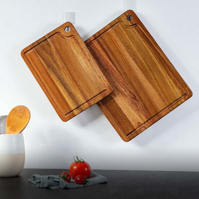 Compradores comerciales Moderno Acacia madera de cocina tabla de corte de queso con ranura de jugo