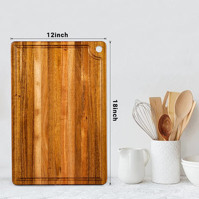 Compradores comerciales Moderno Acacia madera de cocina tabla de corte de queso con ranura de jugo