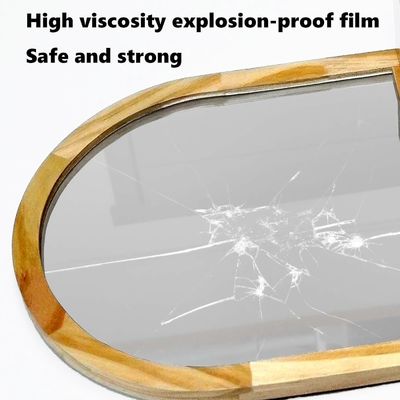 Baño dormitorio entrada Salón de estar Espejos decorativos Espejo de pared con estante y ganchos de abrigo Enmarcado en madera