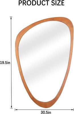 Hermosa decoración para el hogar Muestra gratuita para espejo asimétrico Madera espejo irregular