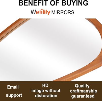 Hermosa decoración para el hogar Muestra gratuita para espejo asimétrico Madera espejo irregular