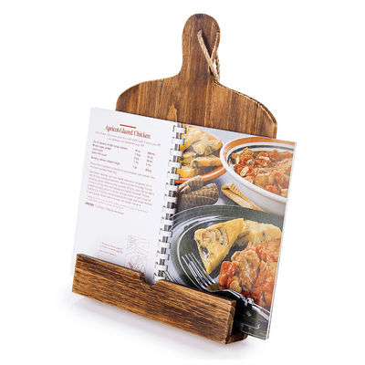 Cuadro de corte en blanco estilo de madera Cuaderno de cocina soporte de soporte con soporte de patada