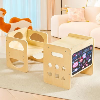 Madera personalizada niños de 1-3 años de edad silla de altura ajustable taburete paso para el salón
