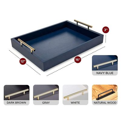 OEM ODM Acceptado de nuez o madera personalizada servir bandeja con mangos