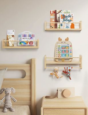 Diseño funcional para el hogar Niños Estante colgante de madera para la decoración de la habitación de los niños