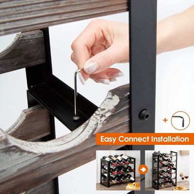 Diseño funcional Repisal de madera multifuncional para botellas de licor