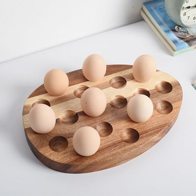 Herramientas para la impresión de huevos en serigrafía bandeja de huevo de madera para cocina y almacenamiento en el refrigerador