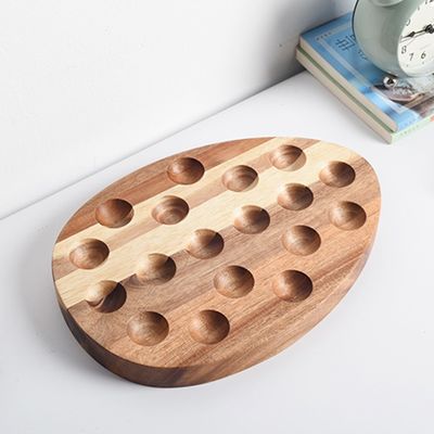 Herramientas para la impresión de huevos en serigrafía bandeja de huevo de madera para cocina y almacenamiento en el refrigerador