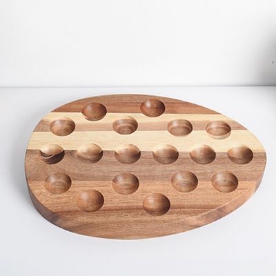 Herramientas para la impresión de huevos en serigrafía bandeja de huevo de madera para cocina y almacenamiento en el refrigerador