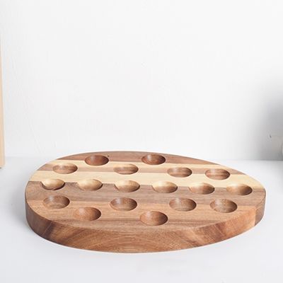 Herramientas para la impresión de huevos en serigrafía bandeja de huevo de madera para cocina y almacenamiento en el refrigerador