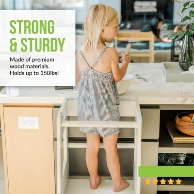 Logotipo personalizado aceptable Torre de pie gris para niños en estilo Montessori