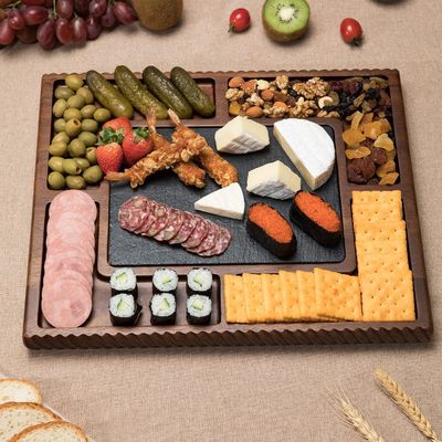 Sirva su queso con estilo con nuestro conjunto de cubiertos de pizarra de doble cara y acero inoxidable