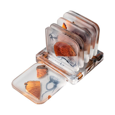 Muestra gratuita de los coaster de sublimación con material de madera y resina