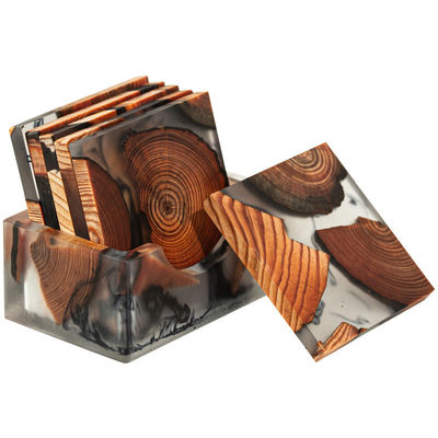 Muestra gratuita de los coaster de sublimación con material de madera y resina