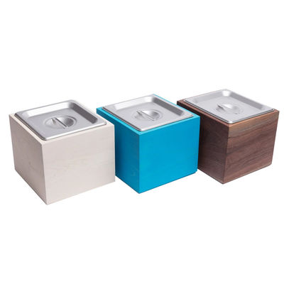 Contenedores de cocina compostables multifuncionales con tapa de acero inoxidable